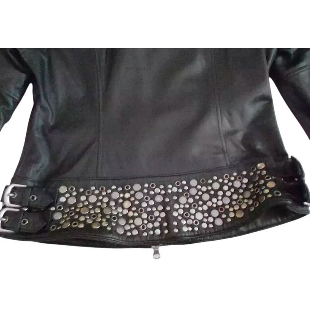Harley-Davidson Women’s Roxy Bling Black Leather Jacket - Picture 8 of 15